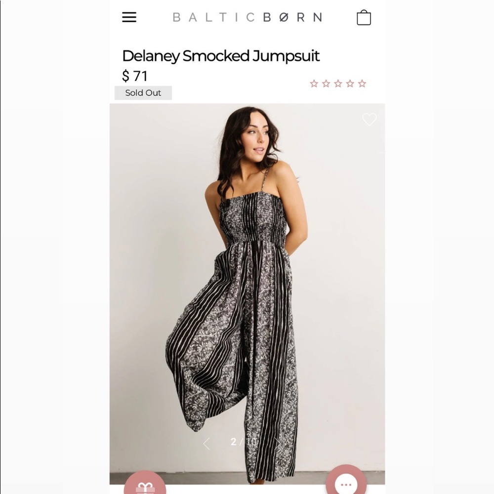 Baltic Born Delaney Jumpsuit SOLD OUT 🖤⚪️
